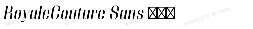 RoyaleCouture Sans字体转换 RoyaleCouture Sans字体转换